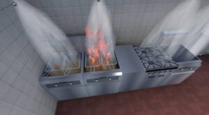 photo of kitchen fire suppression system