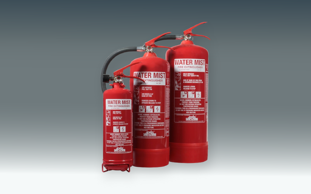 photo of water mist fire extinguisher